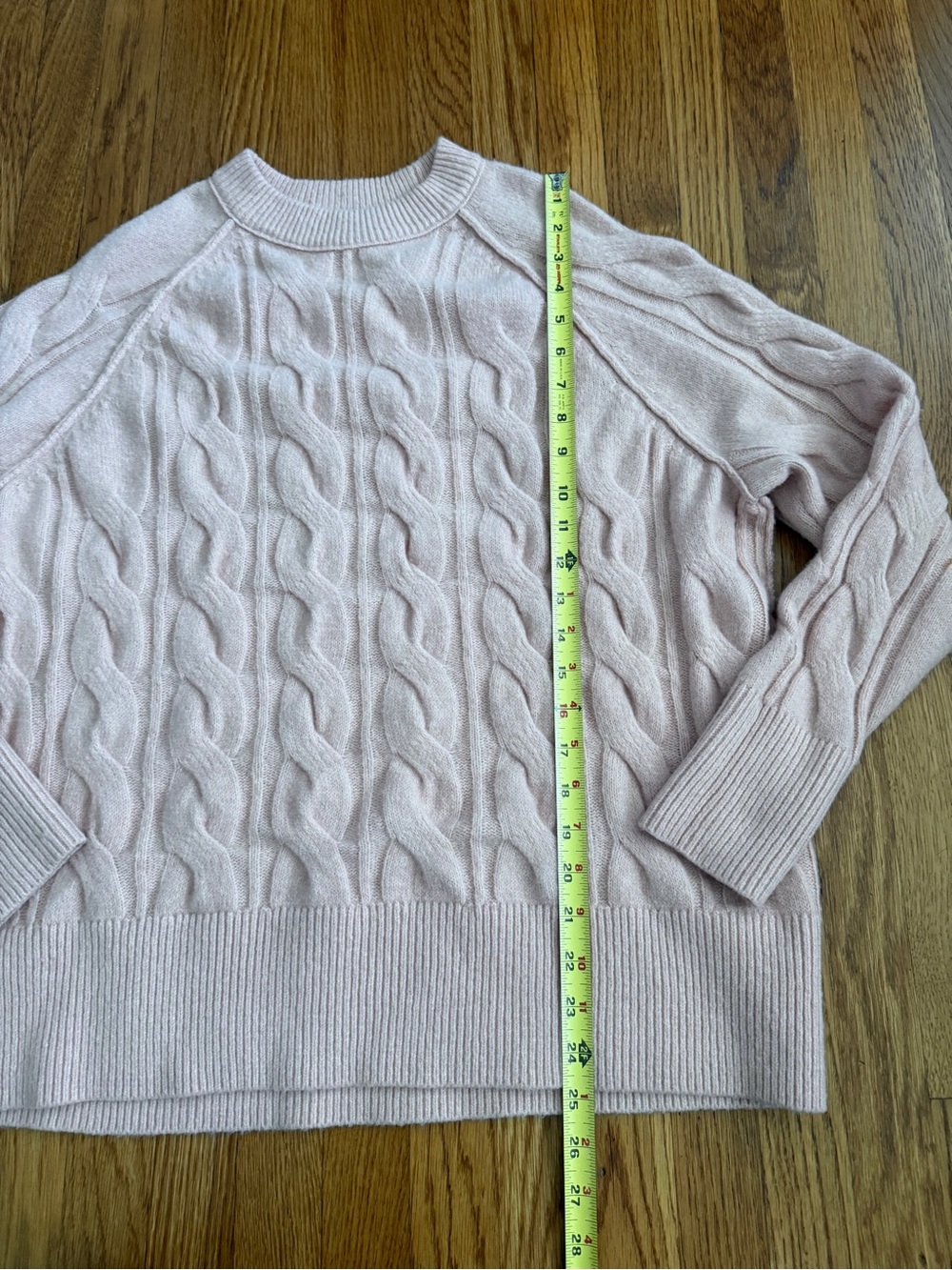 Aerie pink oversized soft cable knit sweater XS - Picture 5 of 11